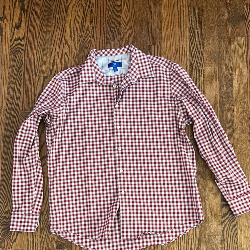 Egara Red and White Checkered Men's Shirt